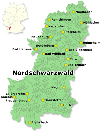 Nordschwarzwald Karte